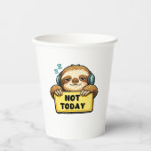 Faultier Tasse Pappbecher (Vorderseite)