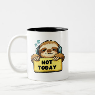 Faultier-Tasse Zweifarbige Tasse
