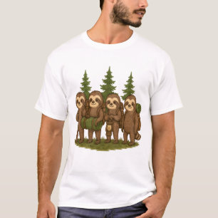 Faultier Team Faultier Wandern Camping T-Shirt