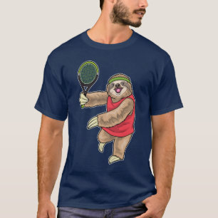Faultier Tennis Tennisschläger Sport T-Shirt