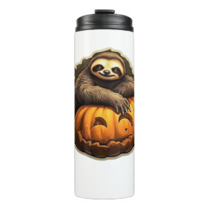 Faultier-Themen-Halloween-Klassik-T-Shirt Thermosbecher
