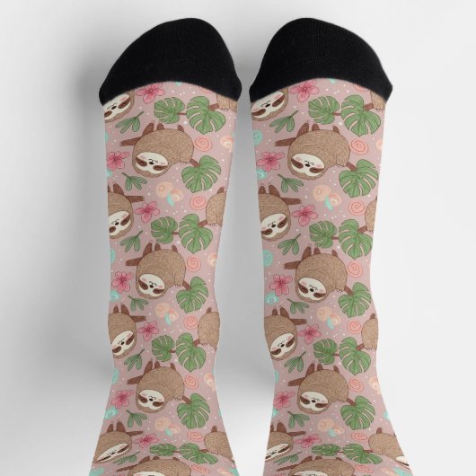 Faultier-Tropentraum Socken (Oben)