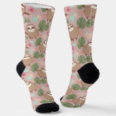 Faultier-Tropentraum Socken (Gewinkelt)