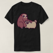 Faultier und Mops T-Shirt (Design vorne)
