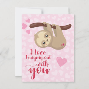 Faultier Valentinstagskarte Feiertagskarte