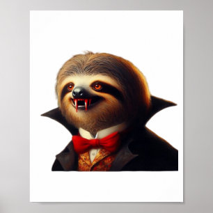 Faultier Vampir Klassik T-Shirt Poster