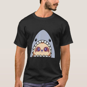 Faultier-Verkleidung süße Haifisch-Gesicht für Fau T-Shirt