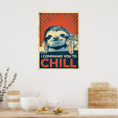Faultier Vintage Poster (Küche)