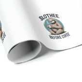 Faultier vor Kaffee Sublimation Geschenkpapier (Rolleneckpunkt)