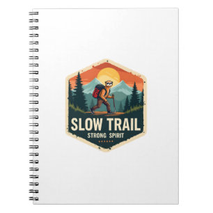 Faultier Wanderhemd Vintage Trail Buddy Design Notizblock