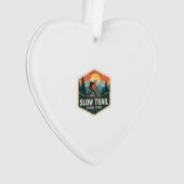 Faultier-Wanderhemd Vintage-Trail-Buddy-Design Ornament (Vorderseite)