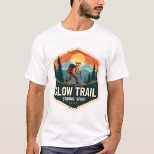 Faultier Wanderhemd Vintage Trail Buddy Design T-Shirt