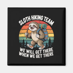 Faultier Wanderteam Bergsteiger Camping Wandern Magnet