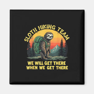 Faultier-Wanderteam Lustiger Langsamer Trek Natur- Magnet