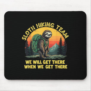 Faultier-Wanderteam Lustiger Langsamer Trek Natur- Mousepad