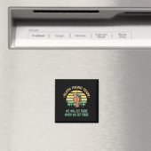 Faultier-Wanderteam-Wanderer-Camper-lustig-retro Magnet (In Situ (Geschirrspüler))