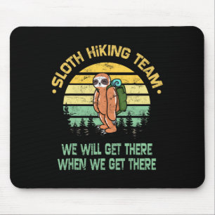 Faultier-Wanderteam Wanderer Camper Lustig Retro  Mousepad