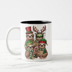 Faultier Weihnachten Fröhliche Faultiermas Faultie Zweifarbige Tasse