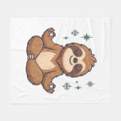 Faultier Yoga Faultier Fleecedecke (Vorderseite (Horizontal))