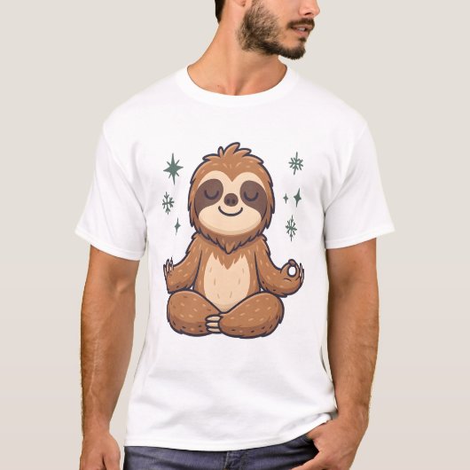 Faultier Yoga Faultier T-Shirt (Vorderseite)
