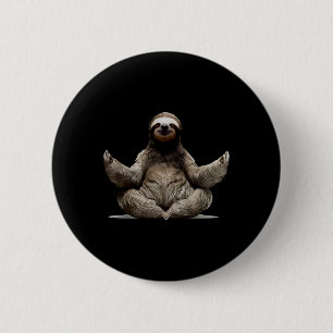 Faultier Yoga Namaste Meditation Buddhistischer Ze Button