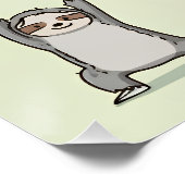 Faultier Yoga Raster Poster (Ecke)