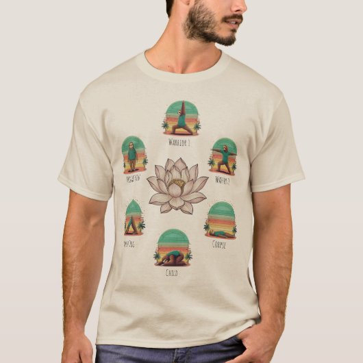Faultier-Yoga T-Shirt (Vorderseite)