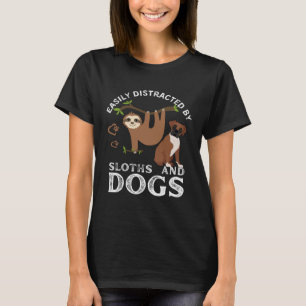 Faultier Zitat leicht von Hunden und Schlägen abge T-Shirt