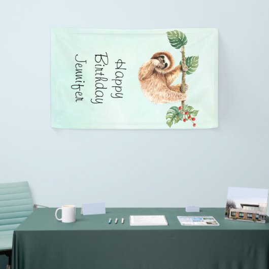 Faultier zum Geburtstag im Wasser Banner (Messeveranstaltung)