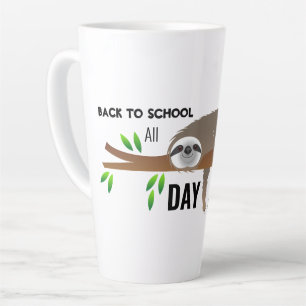 Faultier Zurück zur Schule Ganztages-Tasse Milchtasse