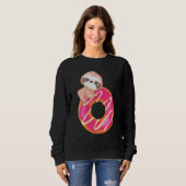 Faultierbaby auf Donut Sweatshirt (Vorne ganz)