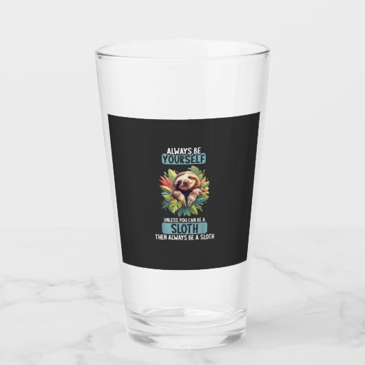 Faultiere Faultier T-Shirt Glas (Vorderseite)