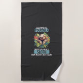 Faultiere Faultier T-Shirt Strandtuch (Vorderseite)