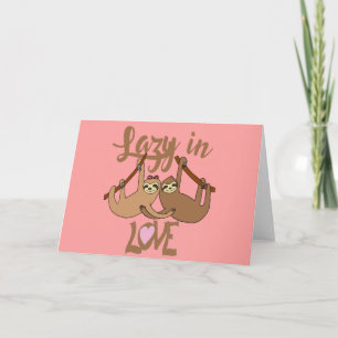 Faultiere Valentinstag-Beziehungs-Paare Faul Karte
