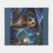 Faultiermagier Fleecedecke (Vorderseite (Horizontal))