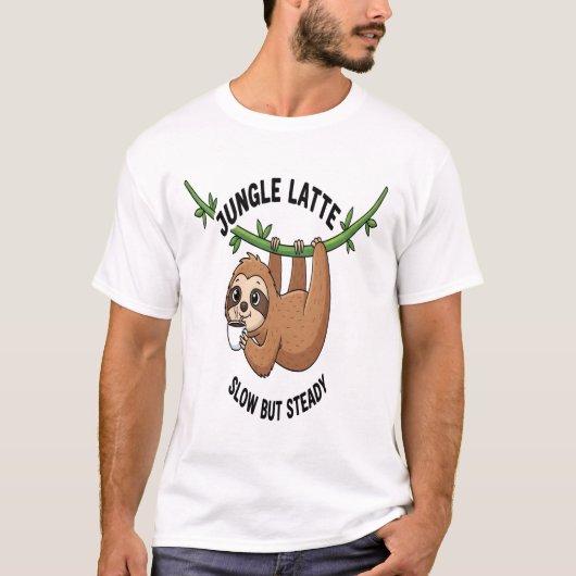 Faultiers Morgenkaffee T-Shirt (Vorderseite)
