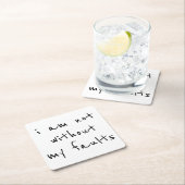 Faults Paper-Untersetzer Rechteckiger Pappuntersetzer (Vor Ort)