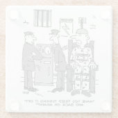 Faulty Electric Chair Cartoon - Funny Glasuntersetzer (Rückseite)