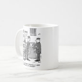 Faulty Electric Chair Cartoon - Funny Kaffeetasse (Vorderseite Links)