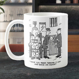 Faulty Electric Chair Cartoon - Funny Kaffeetasse