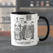 Faulty Electric Chair Cartoon - Funny Two-Tone Cof Tasse