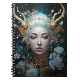 Faun Elf Woman Fantasy Art Notizblock