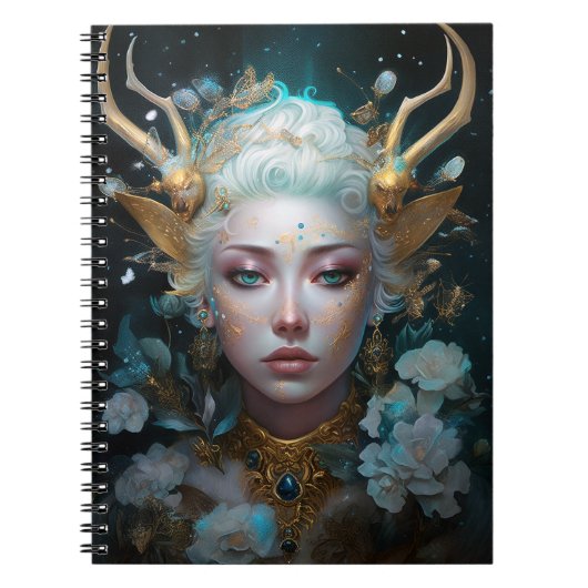 Faun Elf Woman Fantasy Art Notizblock (Vorderseite)