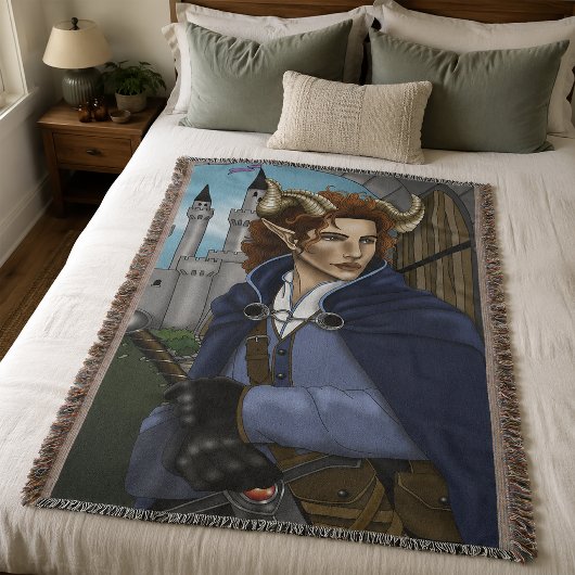 Faun gehörnter Fae Fantasy  Decke