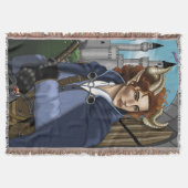 Faun gehörnter Fae Fantasy  Decke (Vorderseite)
