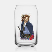 Faun gehörnter Fae Fantasy Dosenglas (Vorderseite)