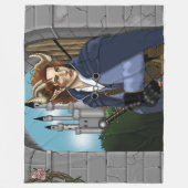 Faun gehörnter Fae Fantasy Fleecedecke (Vorderseite)