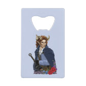 Faun gehörnter Fae Fantasy Geldbeutel Flaschenöffner (Vorderseite)