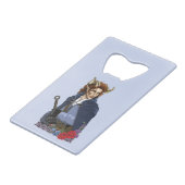 Faun gehörnter Fae Fantasy Geldbeutel Flaschenöffner (Vorderseite Schrägansicht)