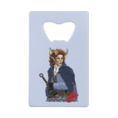 Faun gehörnter Fae Fantasy Geldbeutel Flaschenöffner (Rückseite)